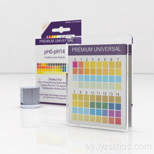Kit de tiras de ph líquido de papel indicador de prueba universal